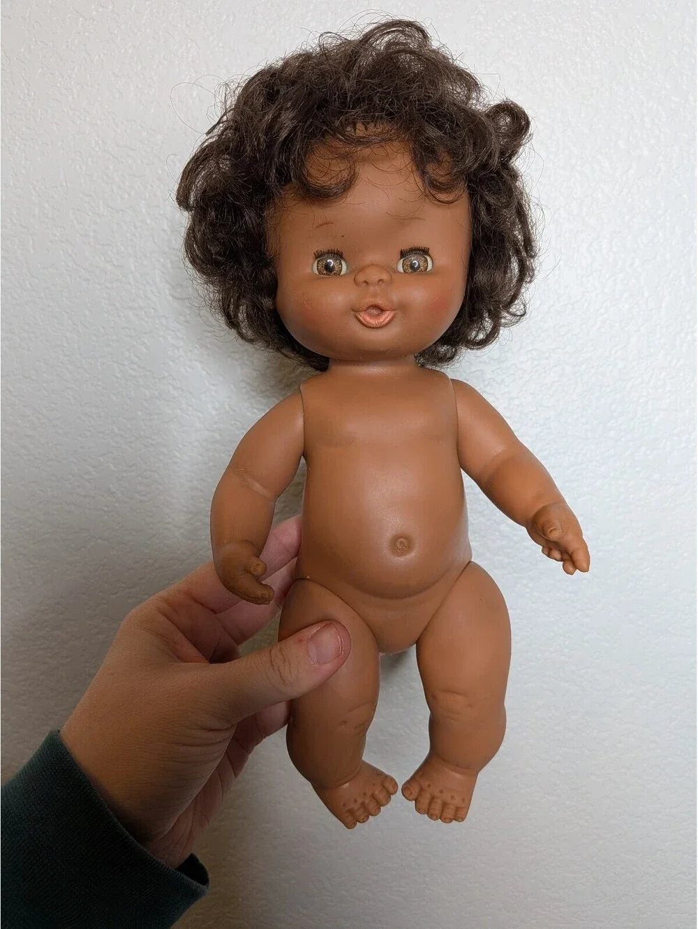 Famosa Brown Hair Baby Doll Brown Eyes Vintage Style 13